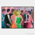 HOLMAN ART Cocktail Hour – Figurative Oil Painting, Social Scene - image 1