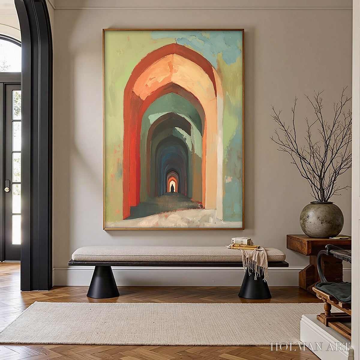 HOLMAN ART Passage – Architectural Oil Painting with Warm Tones - image 2
