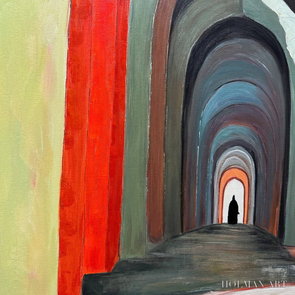 HOLMAN ART Passage – Architectural Oil Painting with Warm Tones - image 3