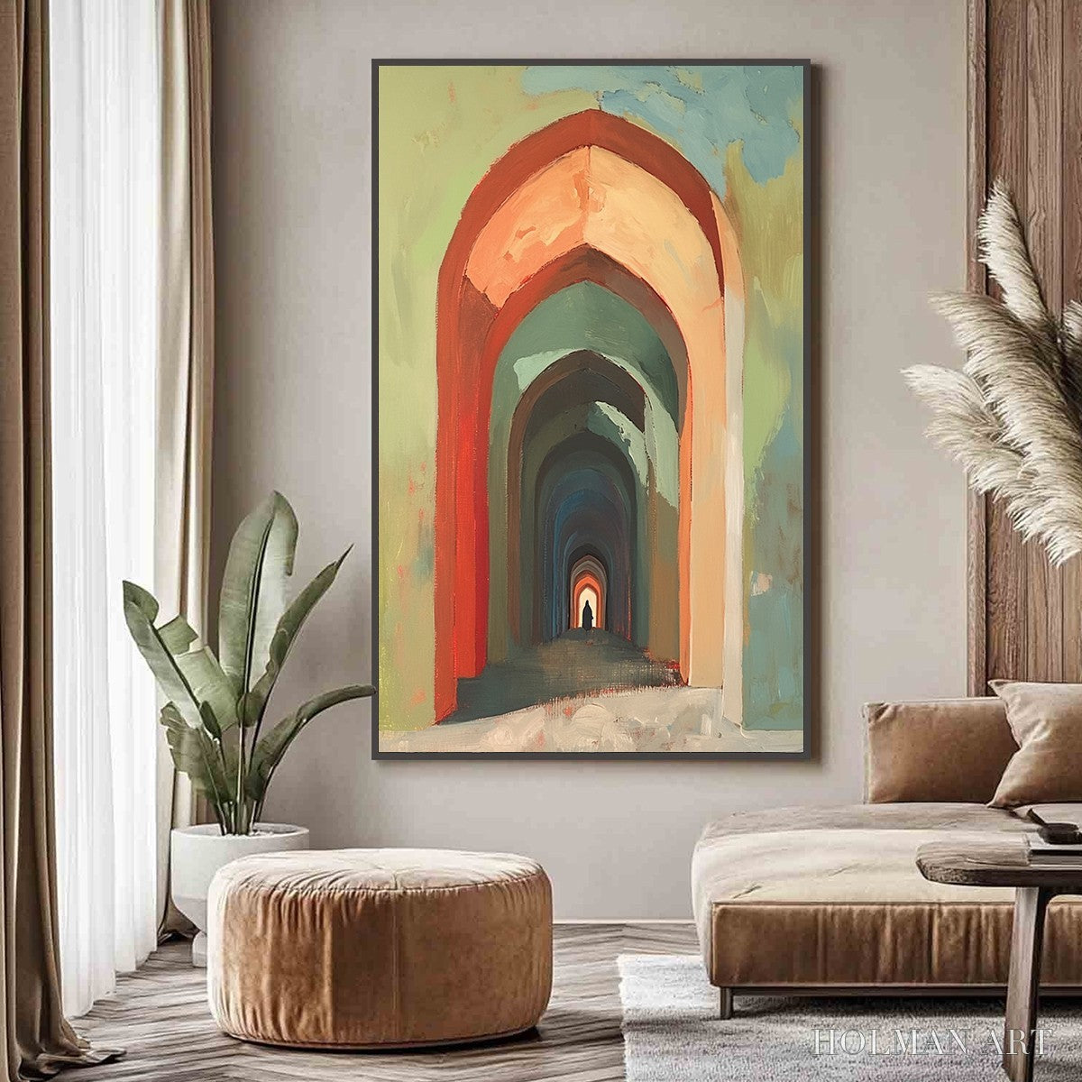 HOLMAN ART Passage – Architectural Oil Painting with Warm Tones - image 4
