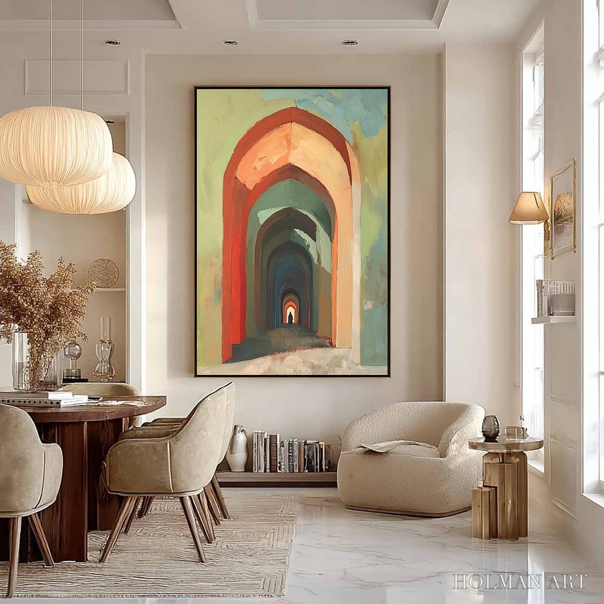 HOLMAN ART Passage – Architectural Oil Painting with Warm Tones - image 5