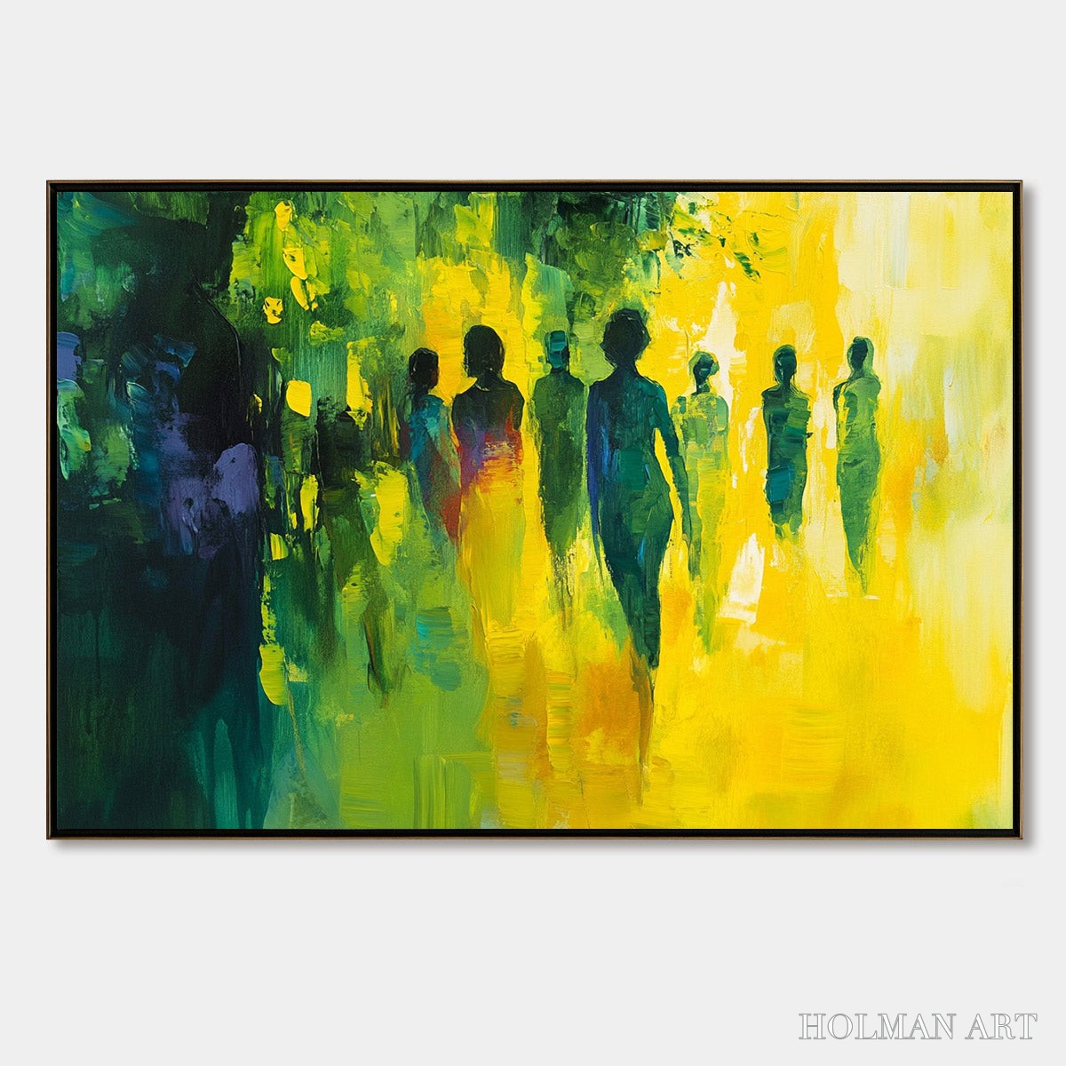 HOLMAN ART Sunlit Passage – Vibrant Abstract Figurative Oil Painting - image 1