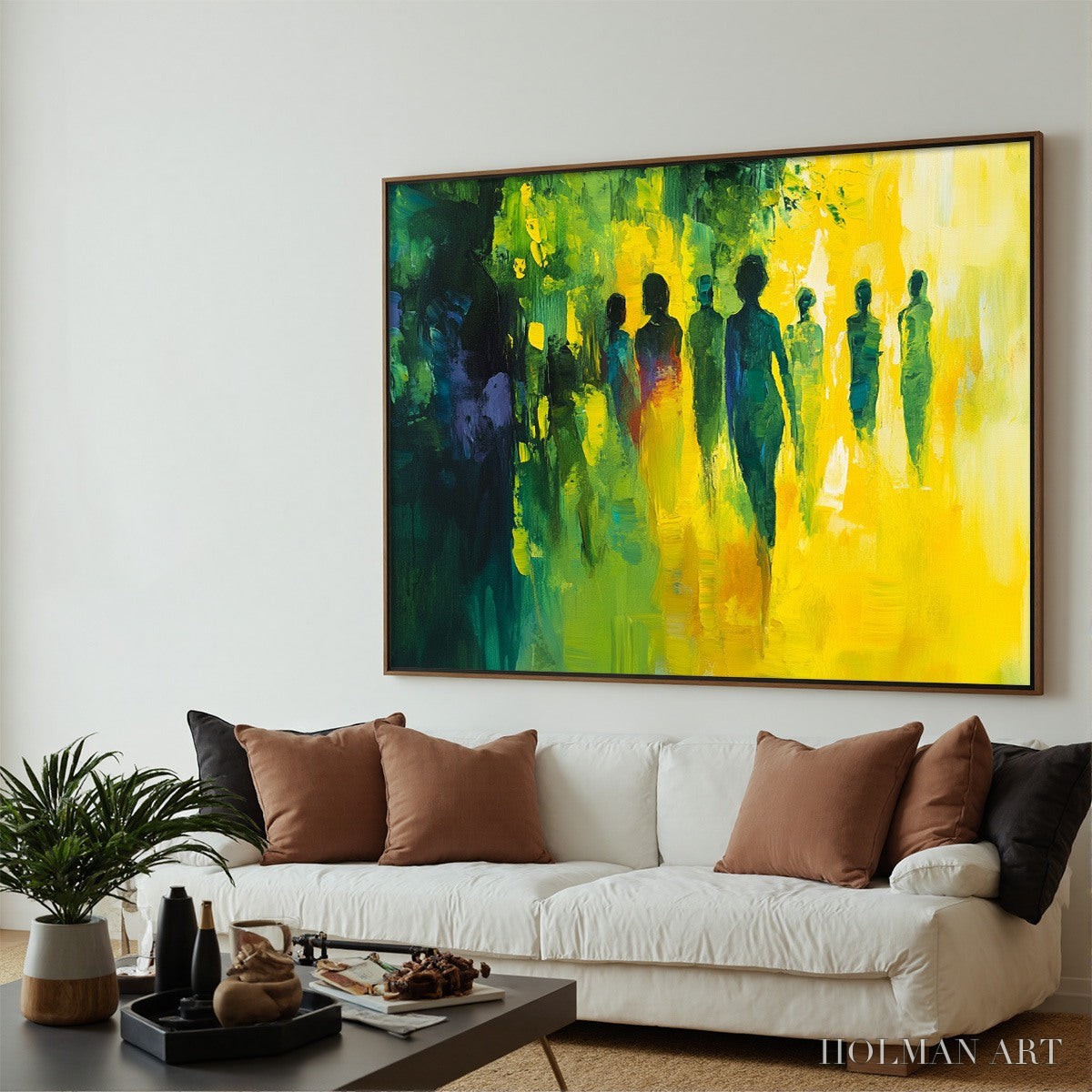 HOLMAN ART Sunlit Passage – Vibrant Abstract Figurative Oil Painting - image 3