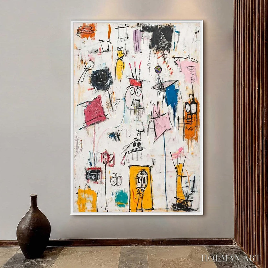 HOLMAN ART Playful Graffiti – Abstract Figurative Oil Painting - image 2