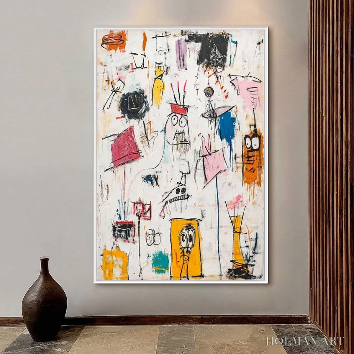 HOLMAN ART Playful Graffiti – Abstract Figurative Oil Painting - image 2