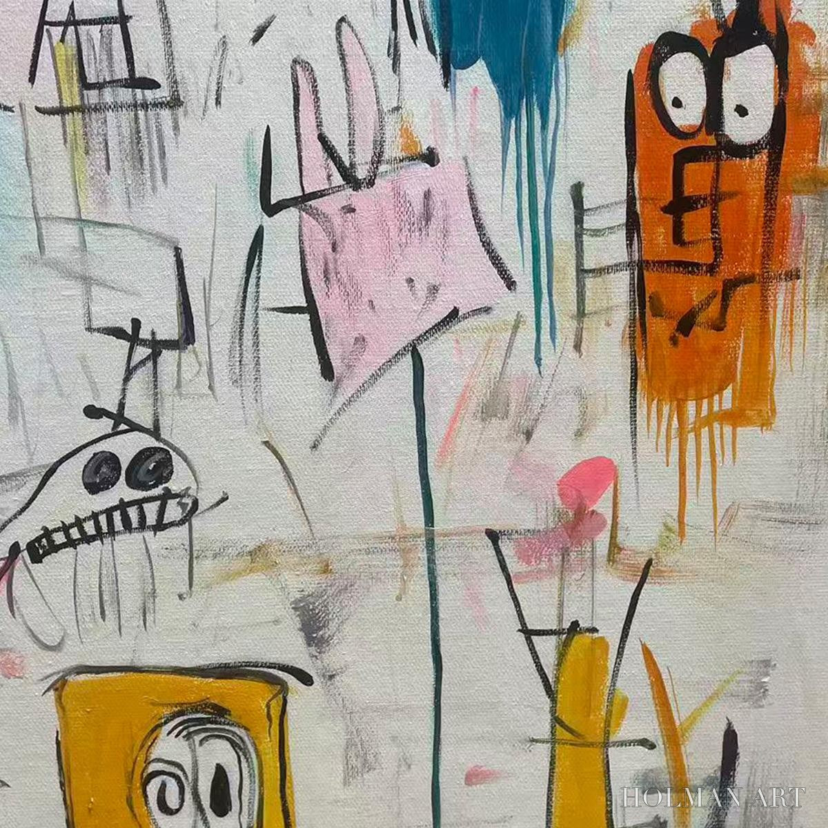HOLMAN ART Playful Graffiti – Abstract Figurative Oil Painting - image 3