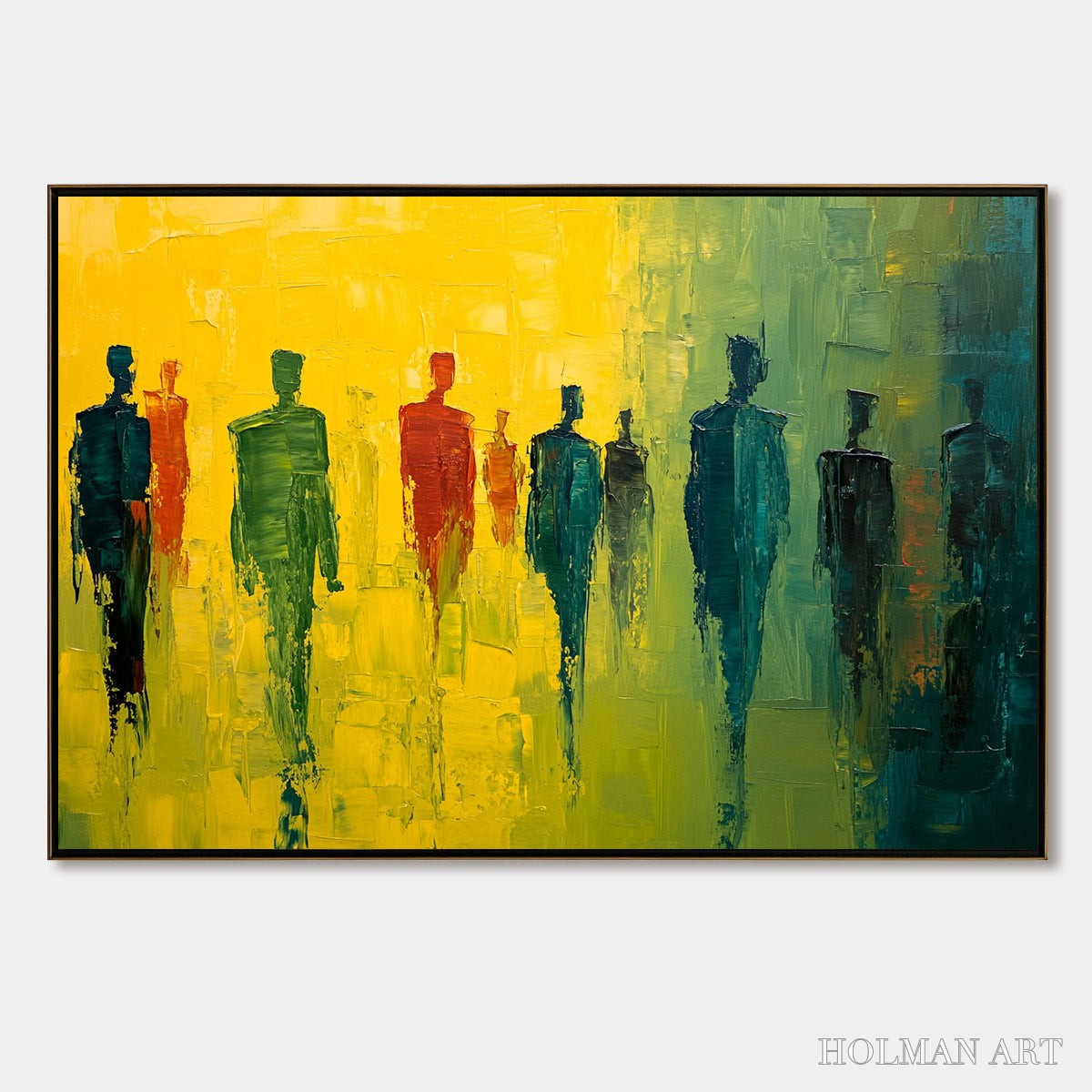 HOLMAN ART Gathering Light – Vibrant Abstract Figurative Oil Painting - image 1