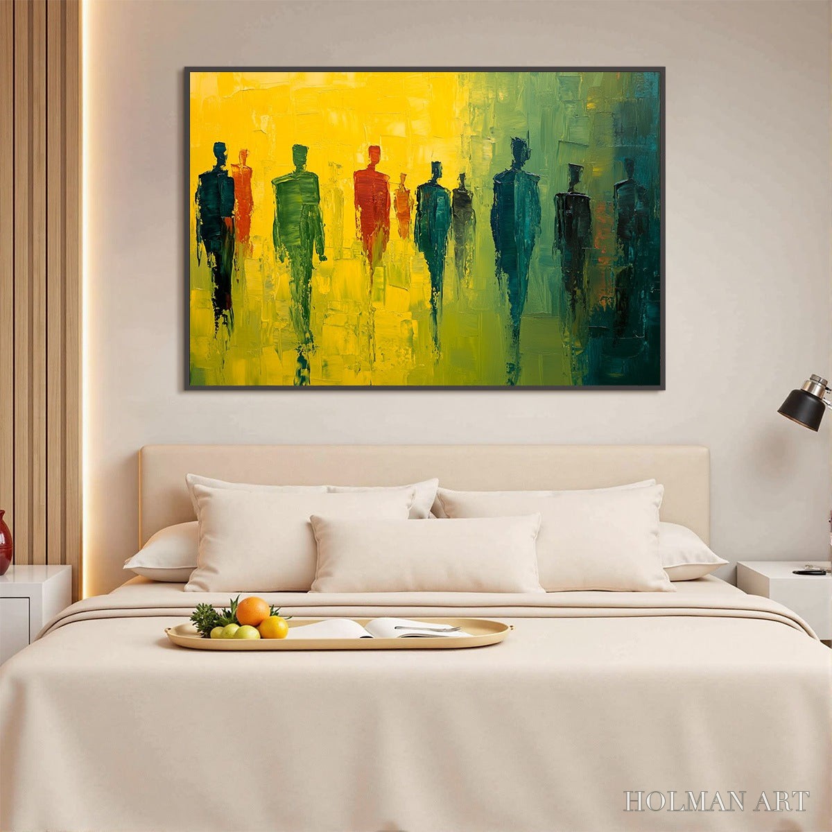 HOLMAN ART Gathering Light – Vibrant Abstract Figurative Oil Painting - image 2
