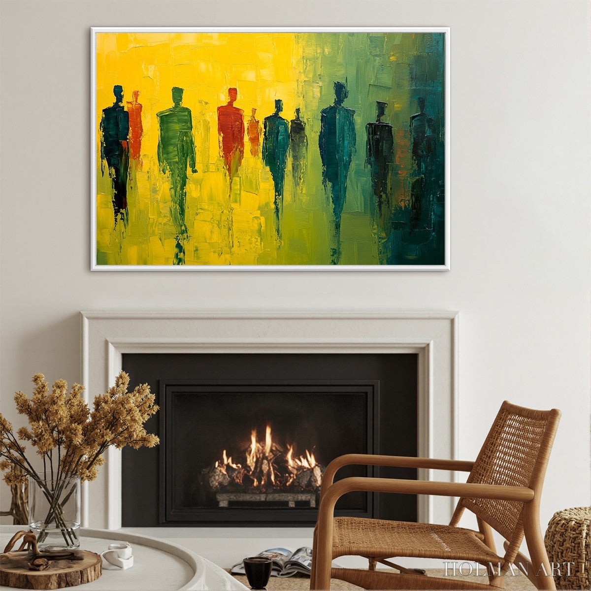 HOLMAN ART Gathering Light – Vibrant Abstract Figurative Oil Painting - image 5