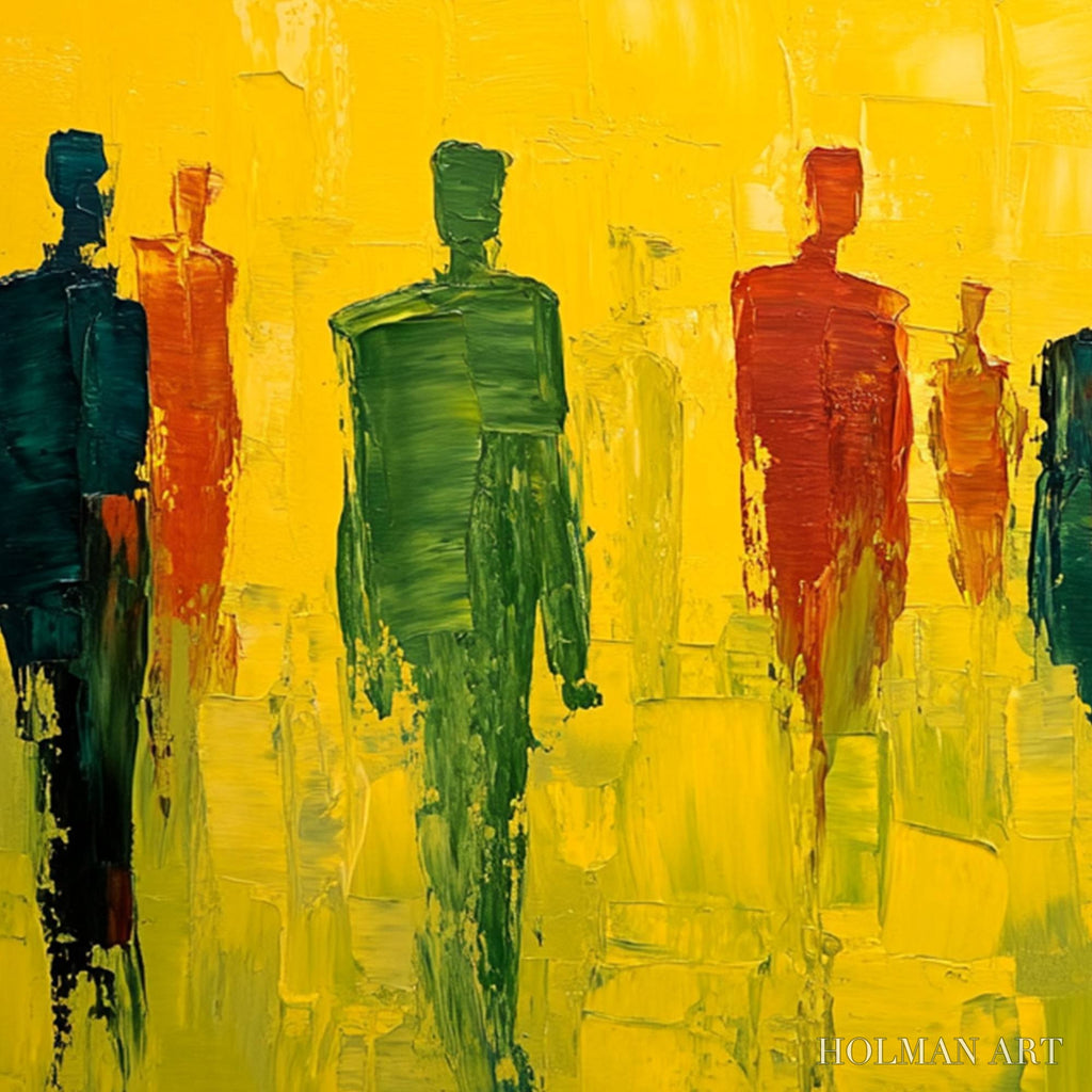 HOLMAN ART Gathering Light – Vibrant Abstract Figurative Oil Painting - image 6
