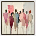 HOLMAN ART Gathering – Abstract Figurative Palette Knife Oil Painting - image 1