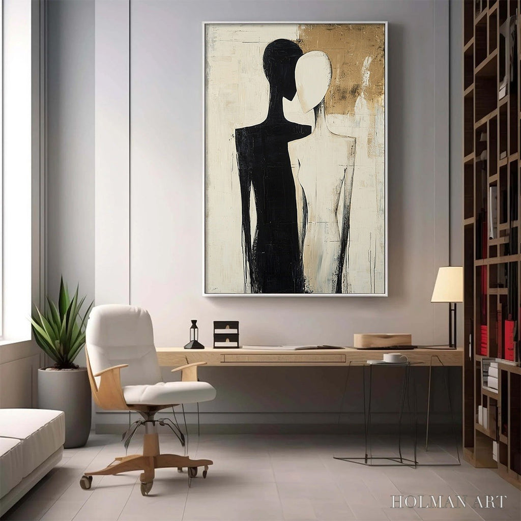 HOLMAN ART Duality – Abstract Figurative Textured Oil Painting - image 5