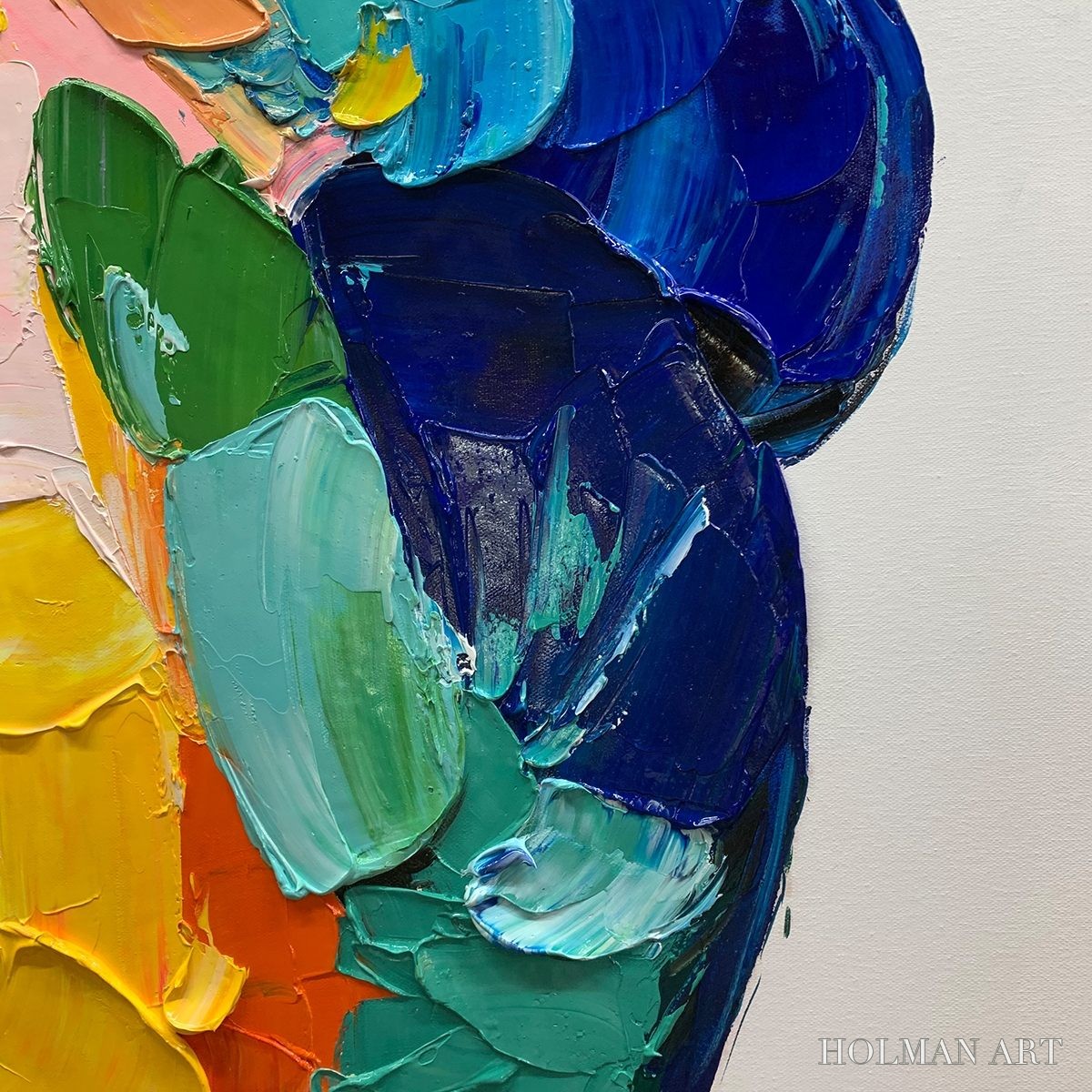 HOLMAN ART Chromatic Figure – Textured Impasto Abstract Figure Oil Painting - image 5
