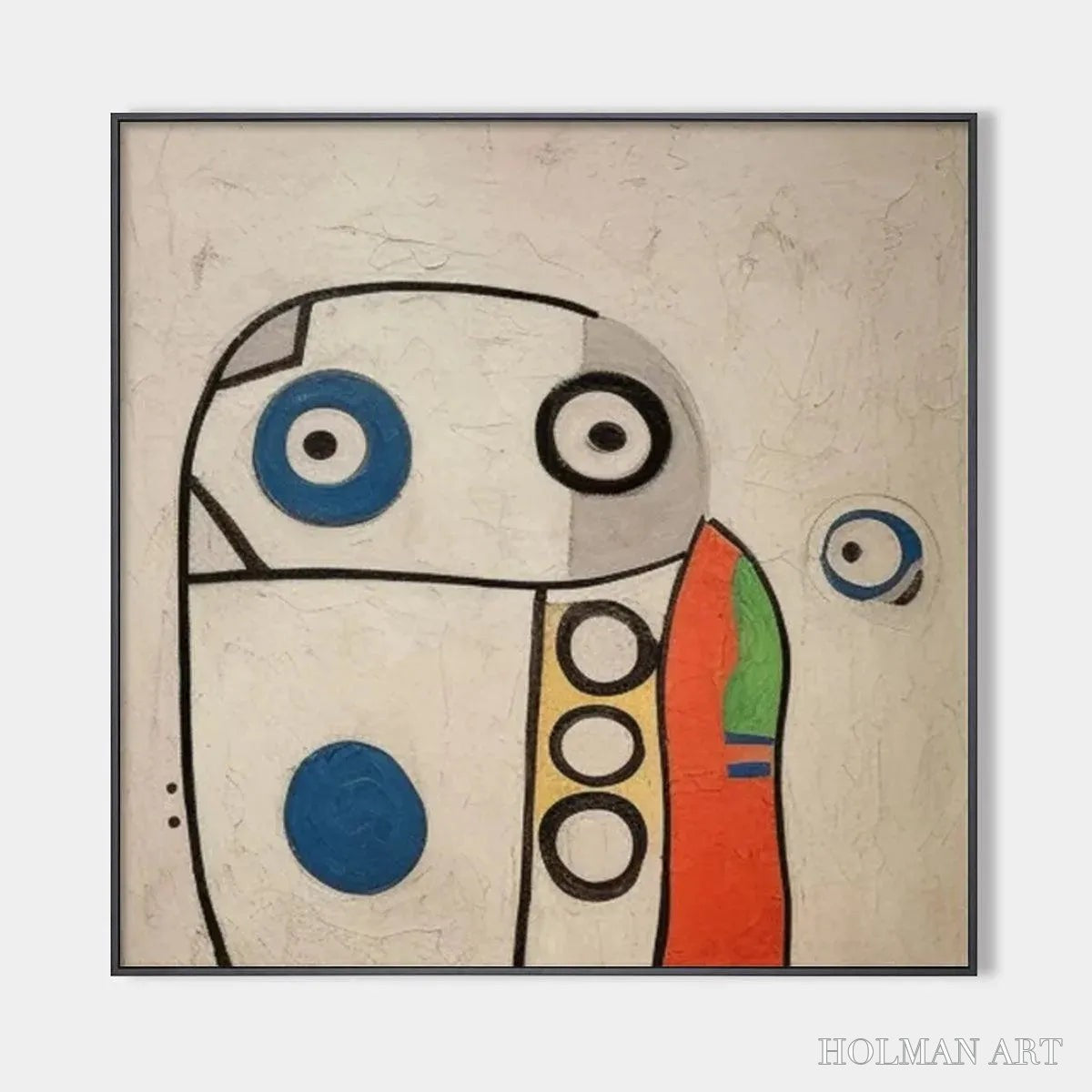 HOLMAN ART Abstract Figure – Colorful Abstract Painting, Square - image 1