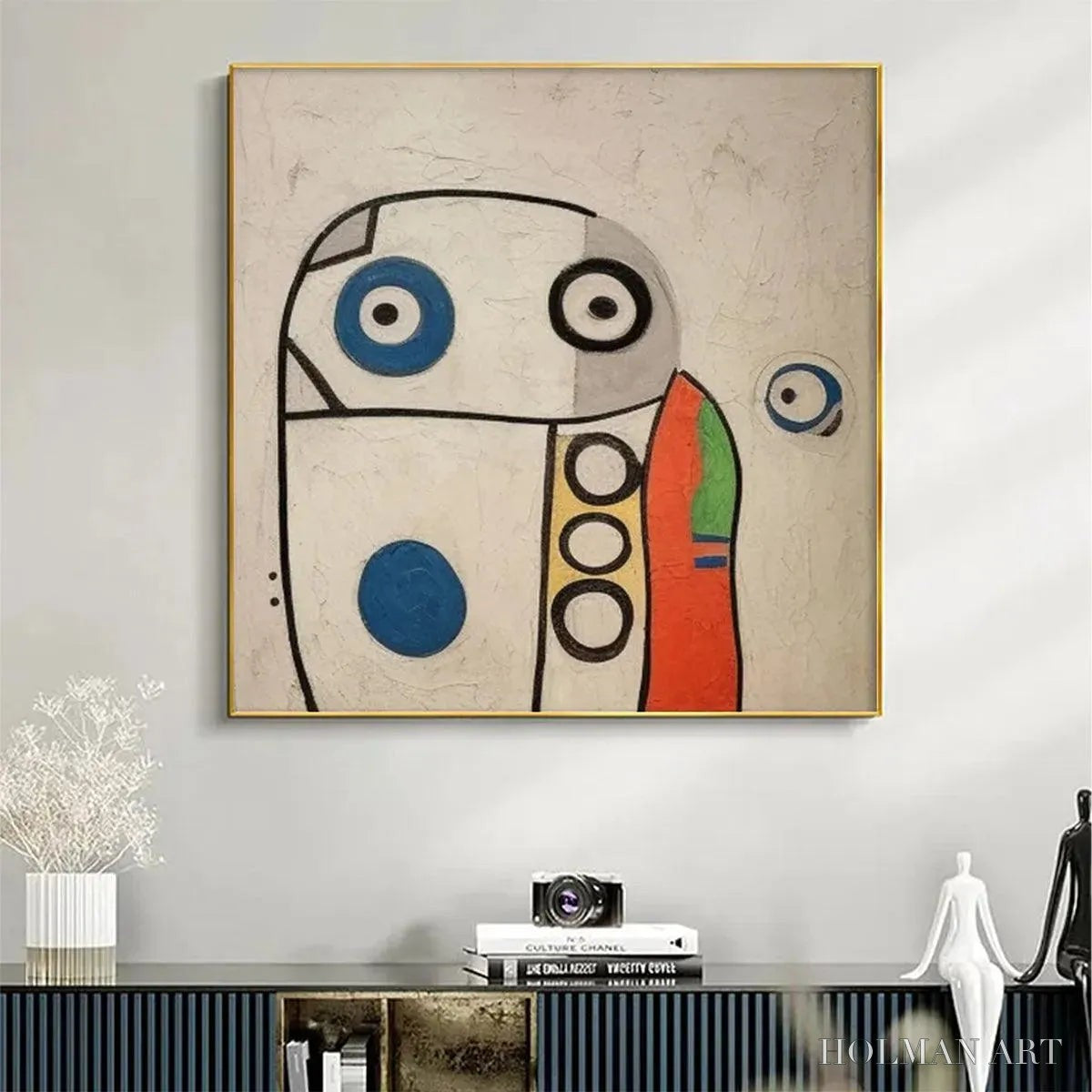 HOLMAN ART Abstract Figure – Colorful Abstract Painting, Square - image 2