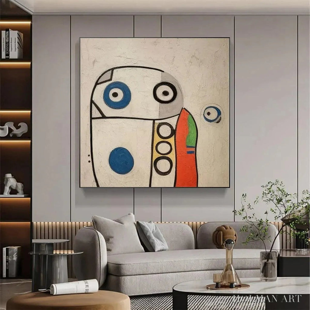 HOLMAN ART Abstract Figure – Colorful Abstract Painting, Square - image 4