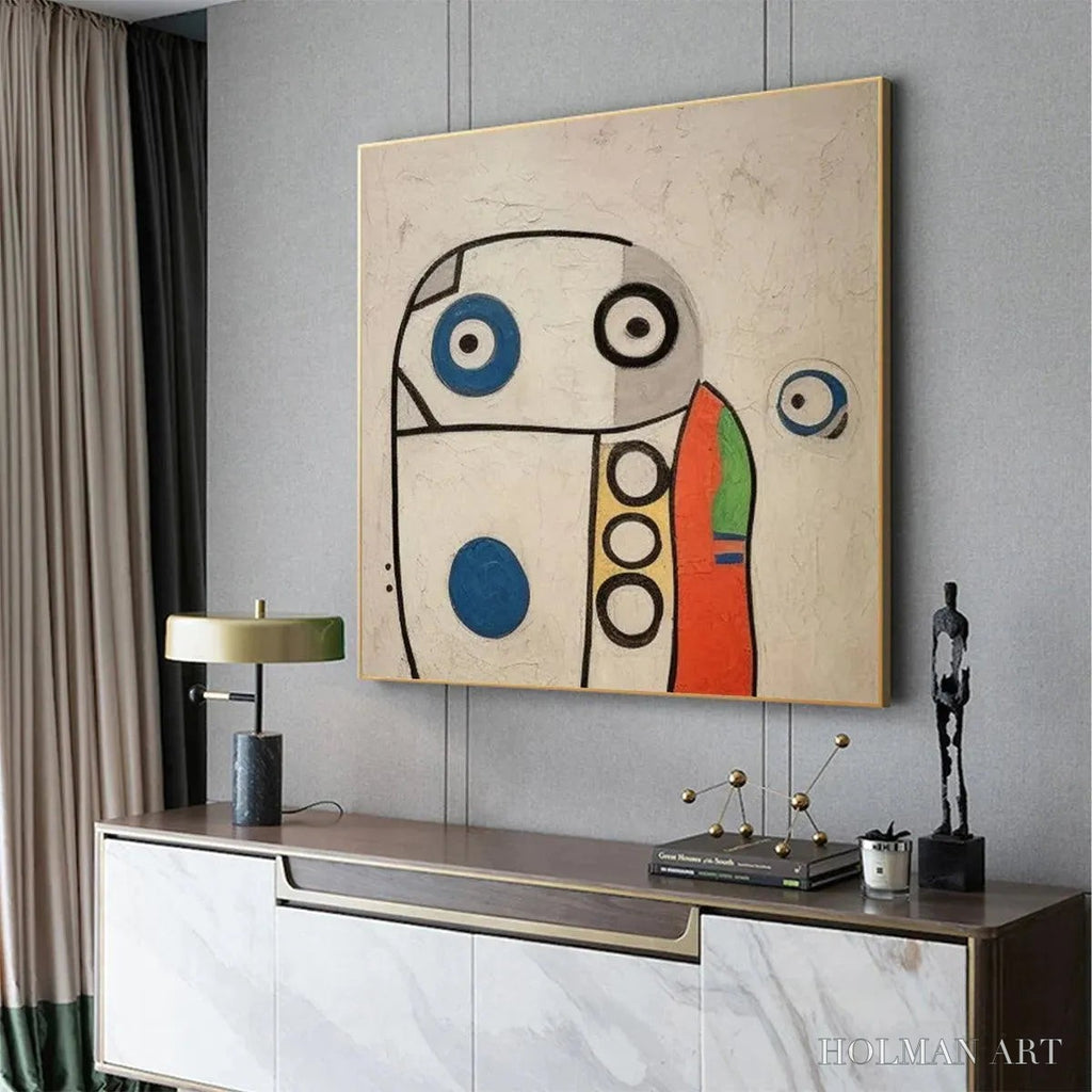 HOLMAN ART Abstract Figure – Colorful Abstract Painting, Square - image 5