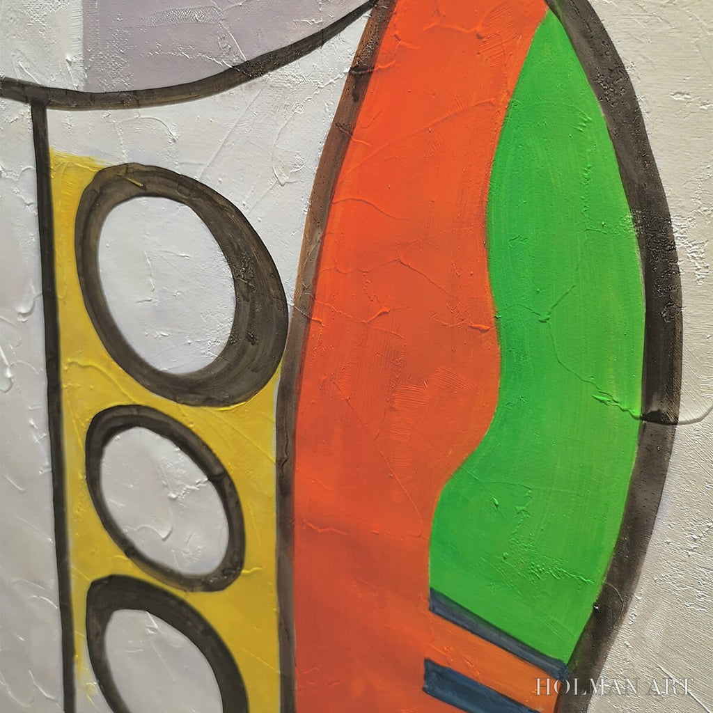 HOLMAN ART Abstract Figure – Colorful Abstract Painting, Square - image 6