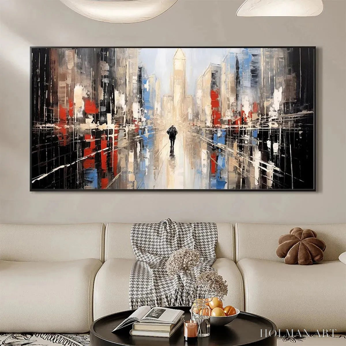 HOLMAN ART Urban Solitude – Minimalist Cityscape Painting - image 2