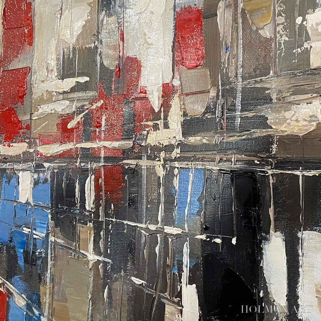 HOLMAN ART Urban Solitude – Minimalist Cityscape Painting - image 3