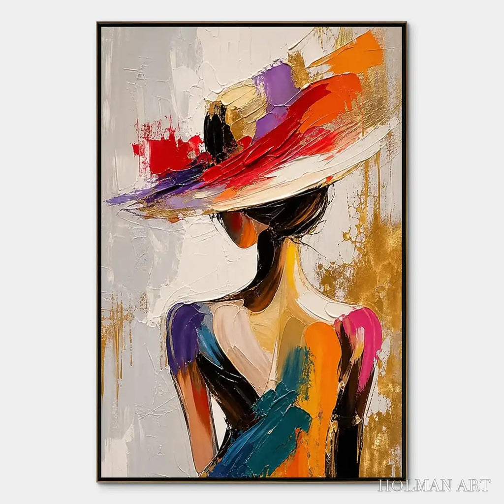 HOLMAN ART Runway Bloom – Colorful Fashion Portrait Painting - image 1