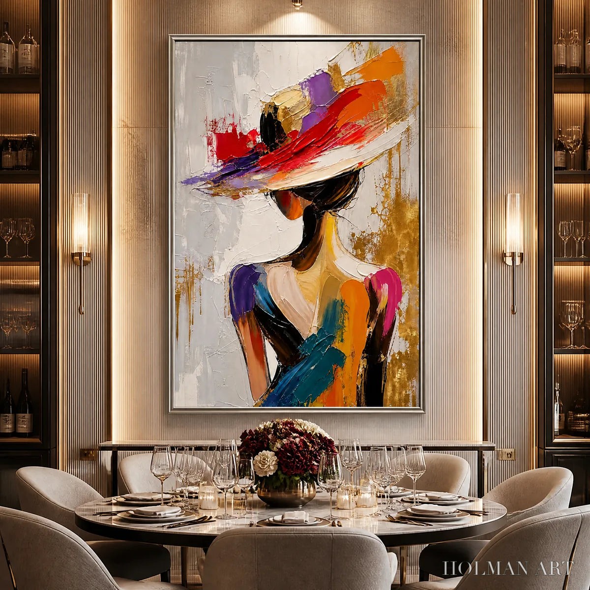 HOLMAN ART Runway Bloom – Colorful Fashion Portrait Painting - image 2