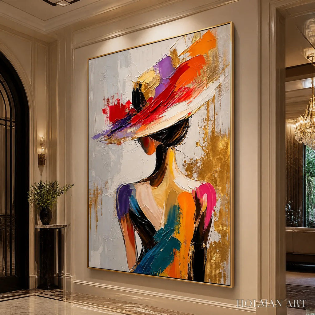 HOLMAN ART Runway Bloom – Colorful Fashion Portrait Painting - image 4