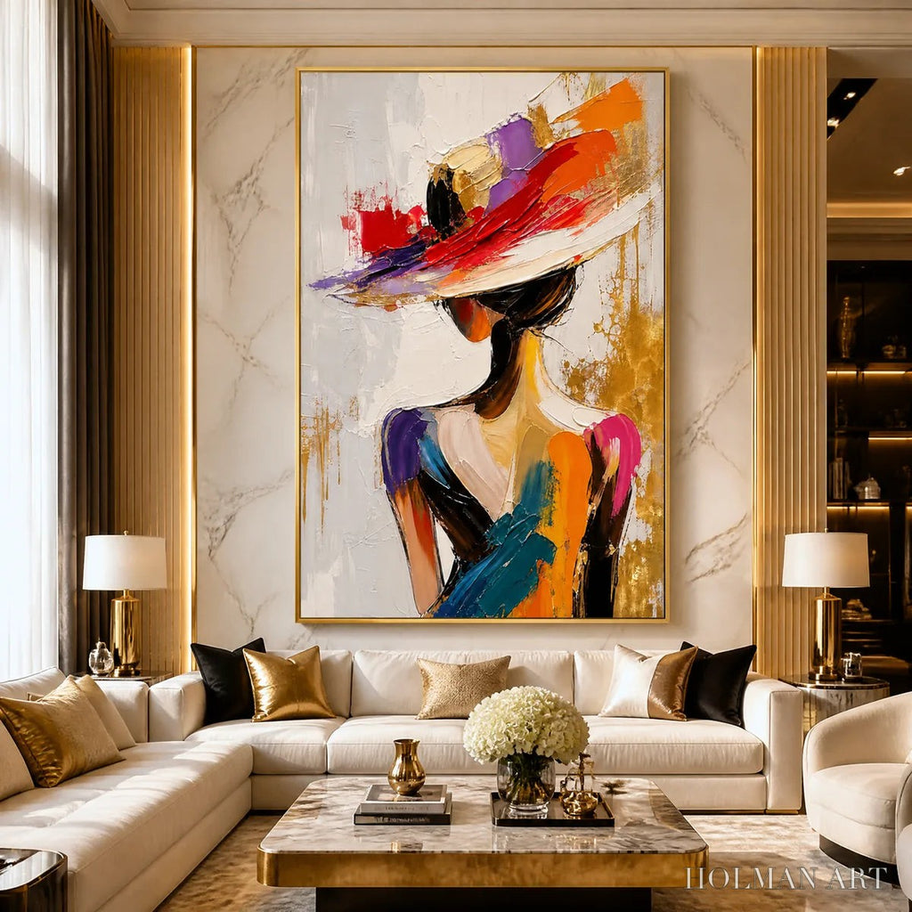 HOLMAN ART Runway Bloom – Colorful Fashion Portrait Painting - image 5