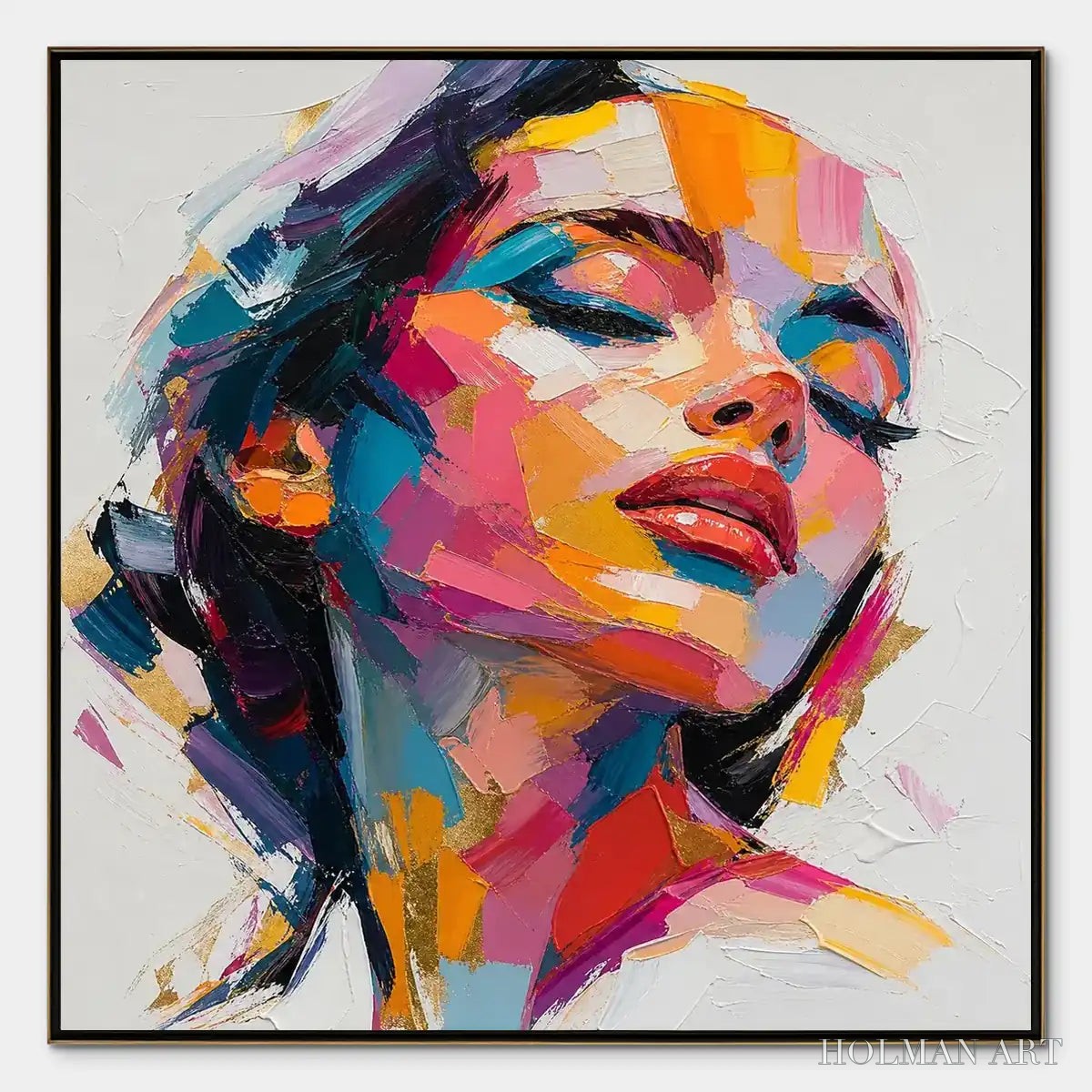 HOLMAN ART Neon Muse – Colorful Pop Art Female Portrait - image 1