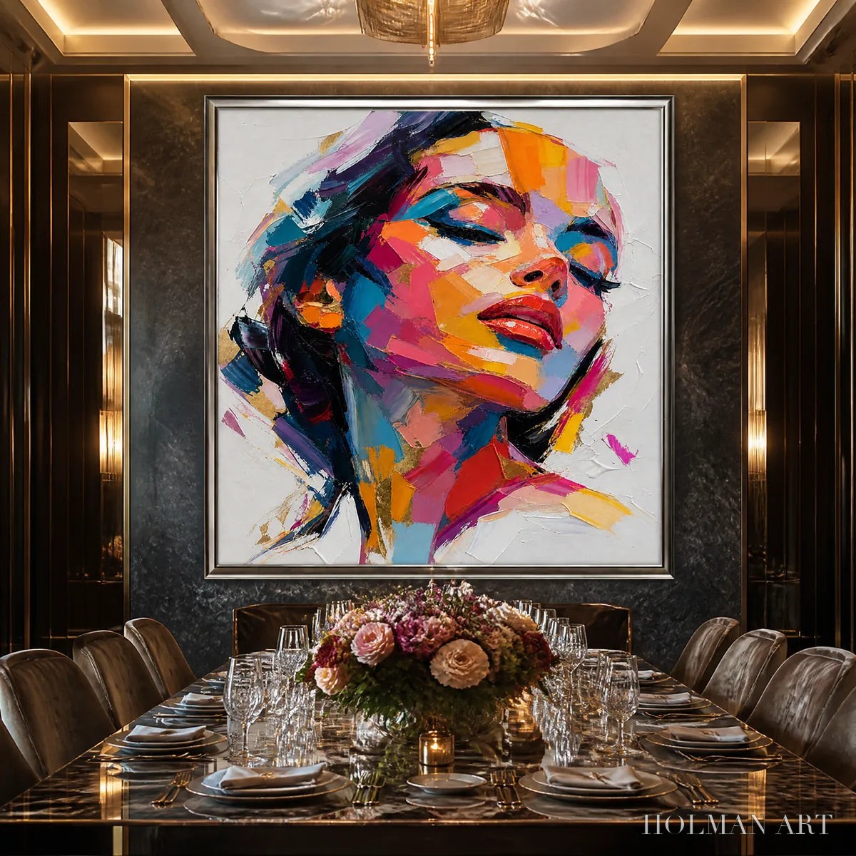 HOLMAN ART Neon Muse – Colorful Pop Art Female Portrait - image 5