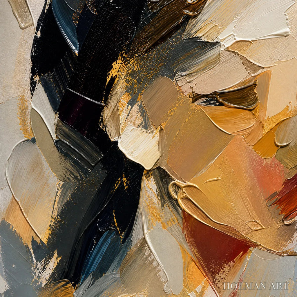 HOLMAN ART Quiet Gaze – Textured Female Portrait Painting - image 3