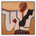 HOLMAN ART the Storyteller – Abstract Figurative Portrait Painting with Earth Tones - image 1
