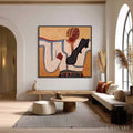 HOLMAN ART the Storyteller – Abstract Figurative Portrait Painting with Earth Tones - image 2