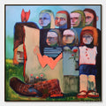 HOLMAN ART Kindred Spirits – Expressive Figurative Group Portrait Oil Painting - image 1