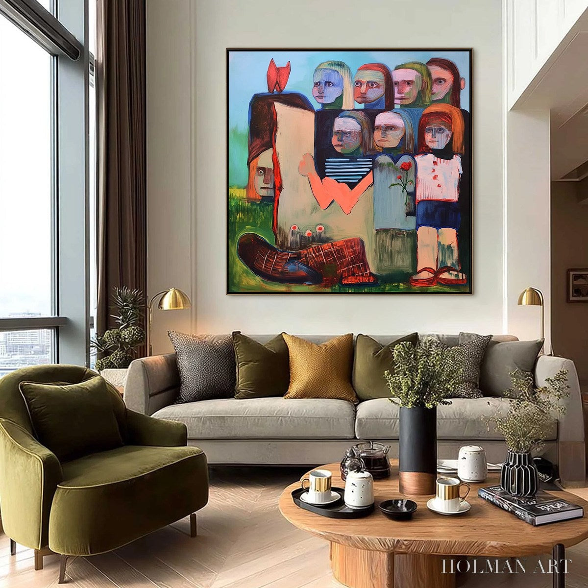 HOLMAN ART Kindred Spirits – Expressive Figurative Group Portrait Oil Painting - image 6