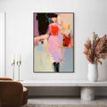 HOLMAN ART Enigma in Pink – Modern Abstract Figurative Portrait Painting - image 2