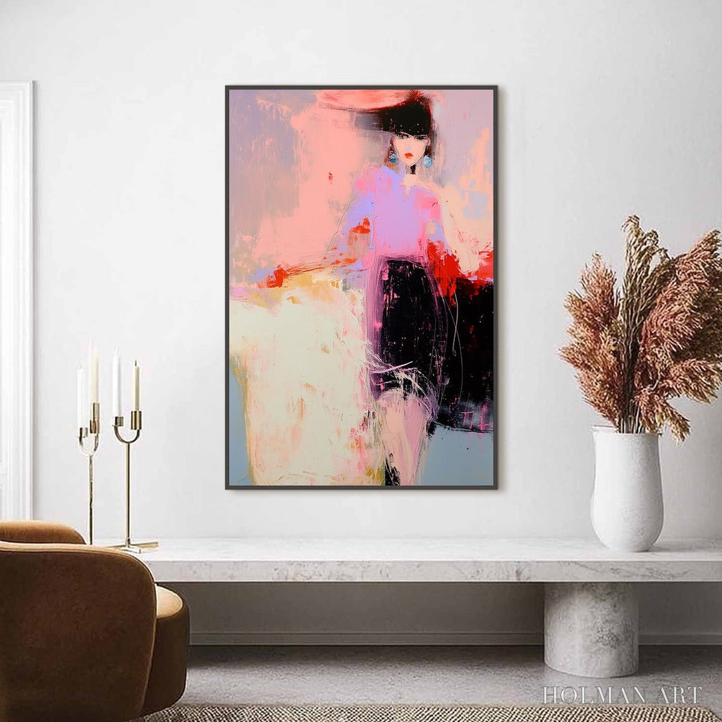HOLMAN ART Urban Enigma – Modern Abstract Figurative Portrait Painting - image 2