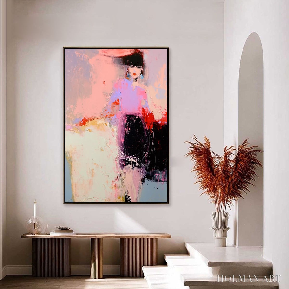 HOLMAN ART Urban Enigma – Modern Abstract Figurative Portrait Painting - image 4