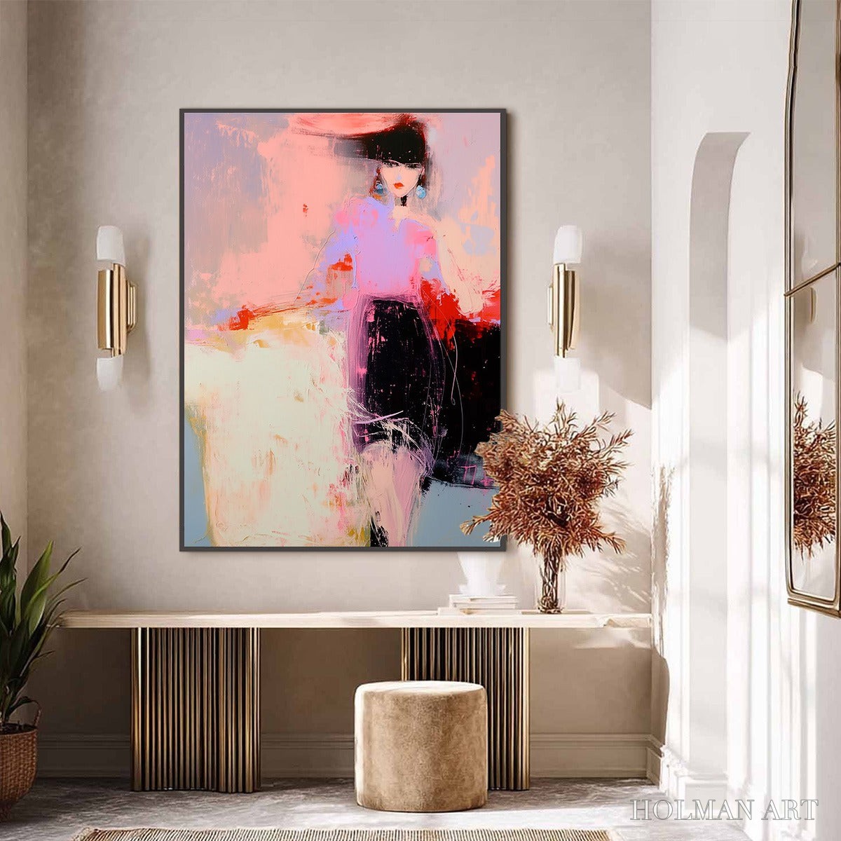 HOLMAN ART Urban Enigma – Modern Abstract Figurative Portrait Painting - image 6