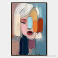 HOLMAN ART Inner Gaze – Colorful Abstract Figurative Portrait Painting - image 1