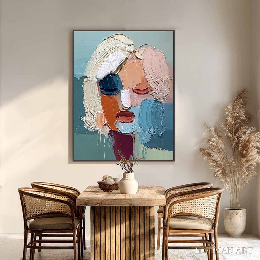 HOLMAN ART Visage Abstract Portrait | Thick Texture Impasto Oil Painting - image 6
