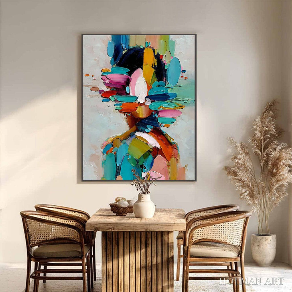 HOLMAN ART Kaleidoscope Soul – Colorful Abstract Portrait Impasto Style - image 6