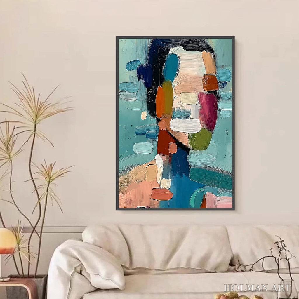 HOLMAN ART Kaleidoscope – Textured Abstract Portrait Oil Painting - image 2