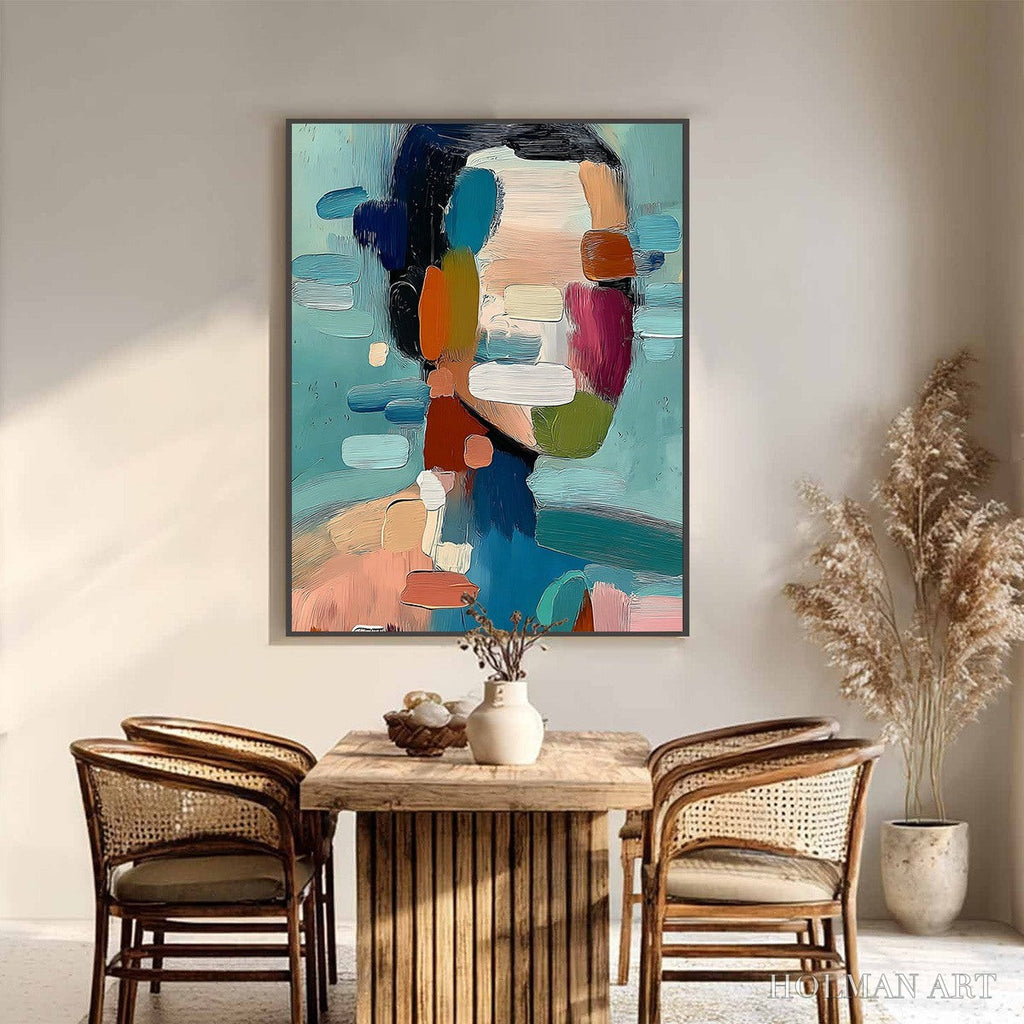 HOLMAN ART Kaleidoscope – Textured Abstract Portrait Oil Painting - image 6