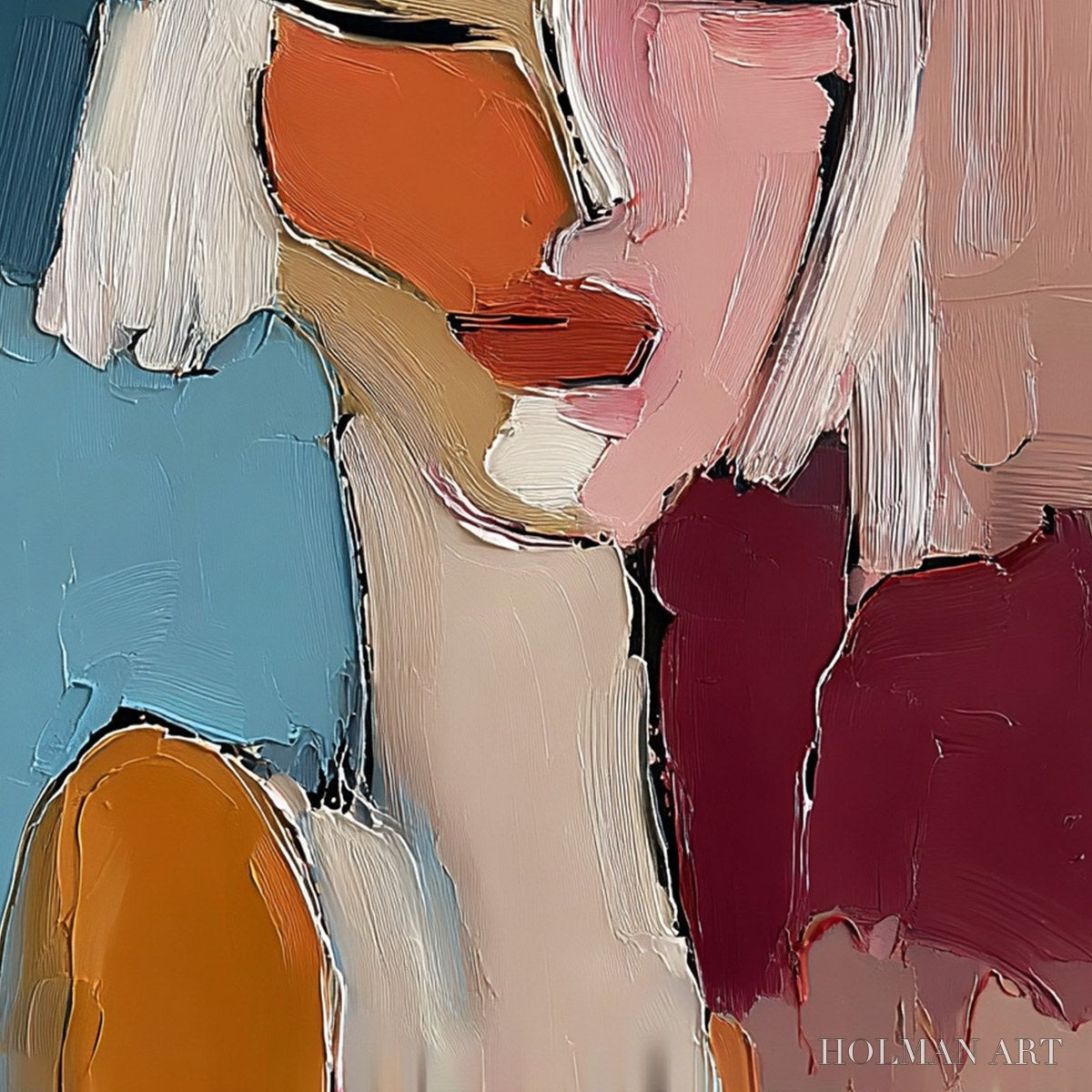 HOLMAN ART Alter Ego – Textured Abstract Portrait Painting of a Woman - image 5