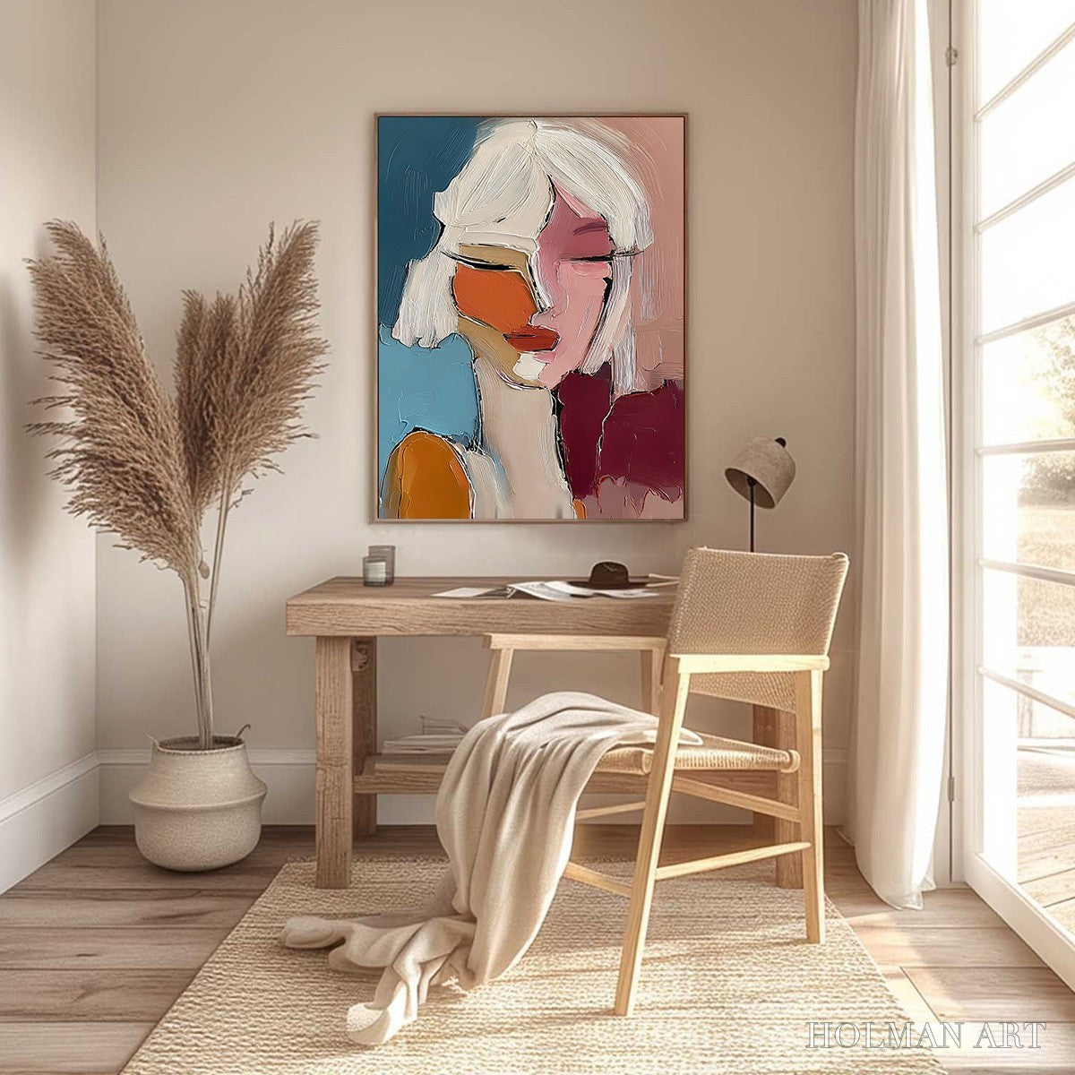 HOLMAN ART Alter Ego – Textured Abstract Portrait Painting of a Woman - image 6