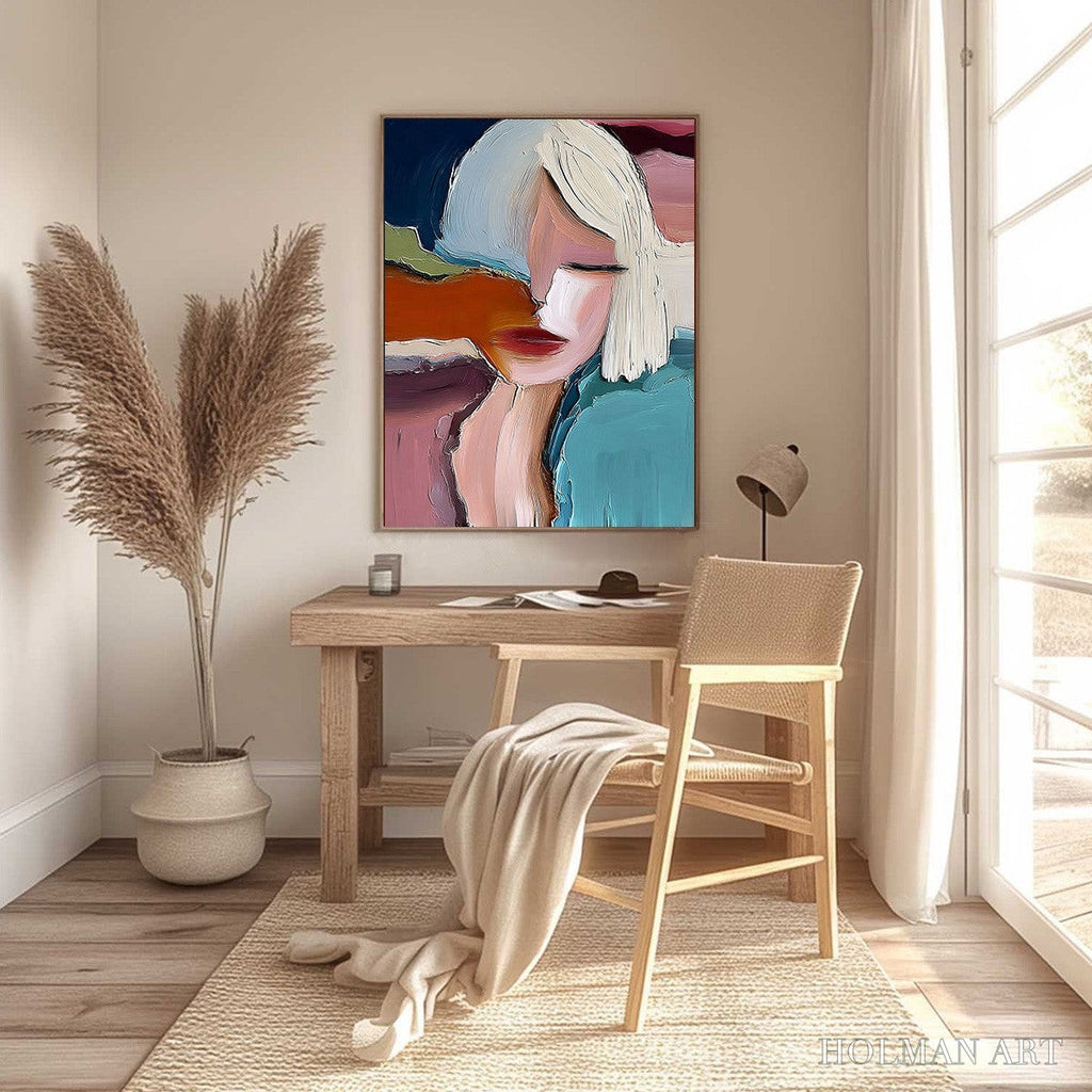 HOLMAN ART Inward – Abstract Figurative Portrait Painting with Thick Texture - image 6
