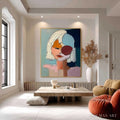HOLMAN ART Urban Muse – Textured Abstract Portrait Oil Painting for Modern Decor - image 2