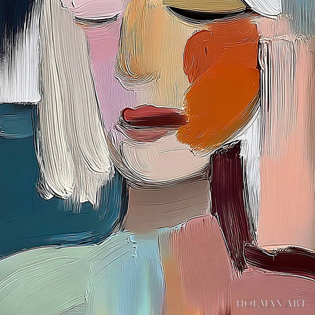 HOLMAN ART Whispers – Expressive Abstract Portrait Impasto Painting - image 5