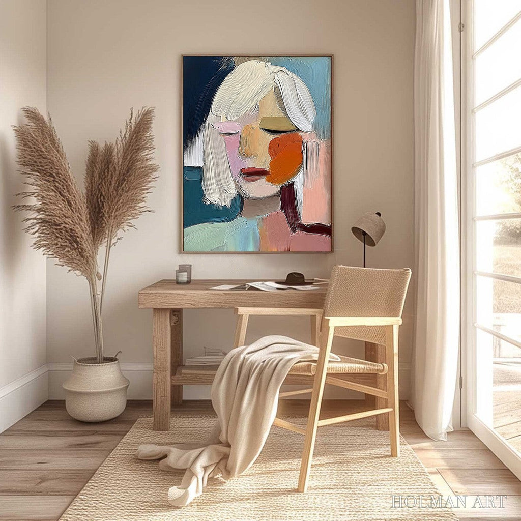 HOLMAN ART Whispers – Expressive Abstract Portrait Impasto Painting - image 6